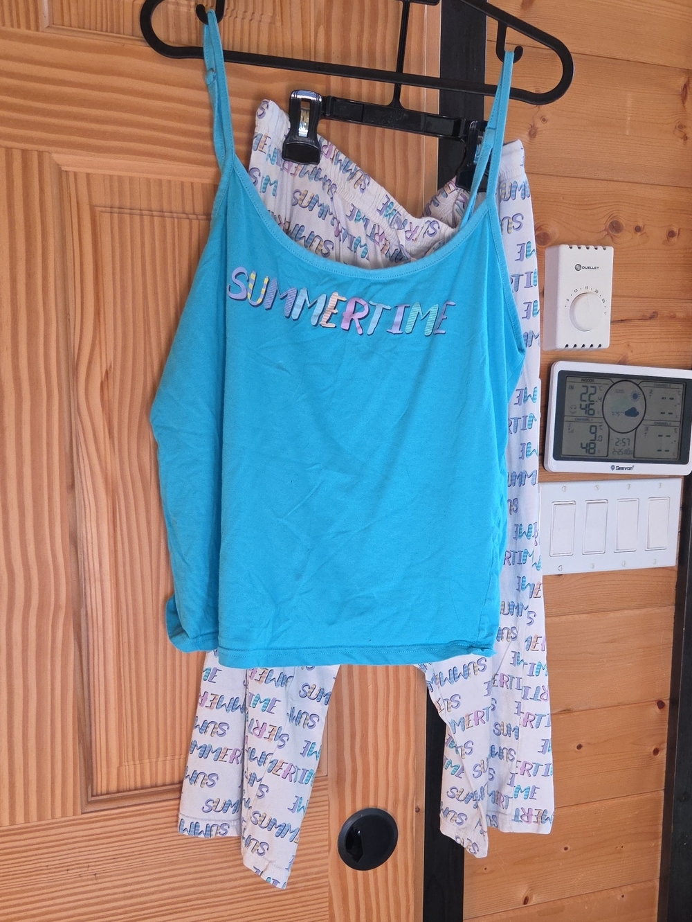 La SENZA Bright Blue 'Summertime' Cami & Printed Pajama Set